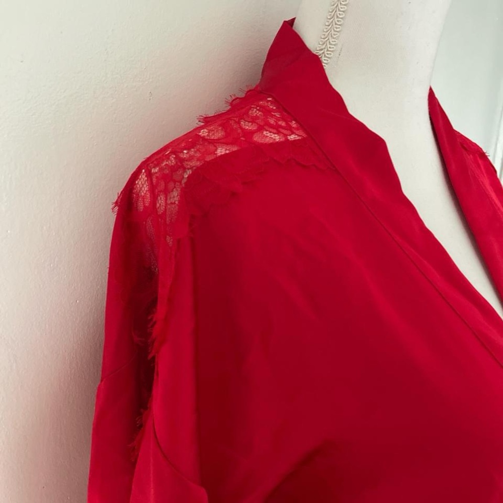 Victoria's Secret Red Lace Robe